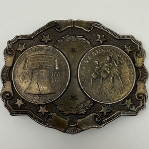 Lewis Buckles Belt Buckle OS 1974 Bicentennial 200 Years Freedom Spirit of 76